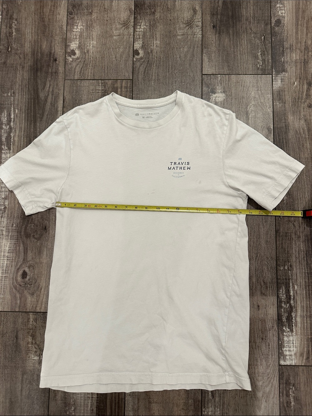 Travis Mathew White Short Sleeve Crew with Chest Logo - Picture 2 of 6